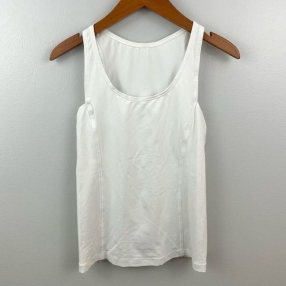 Lululemon White Sweaty Or Not Tank Activewear Athletic Workout Gym